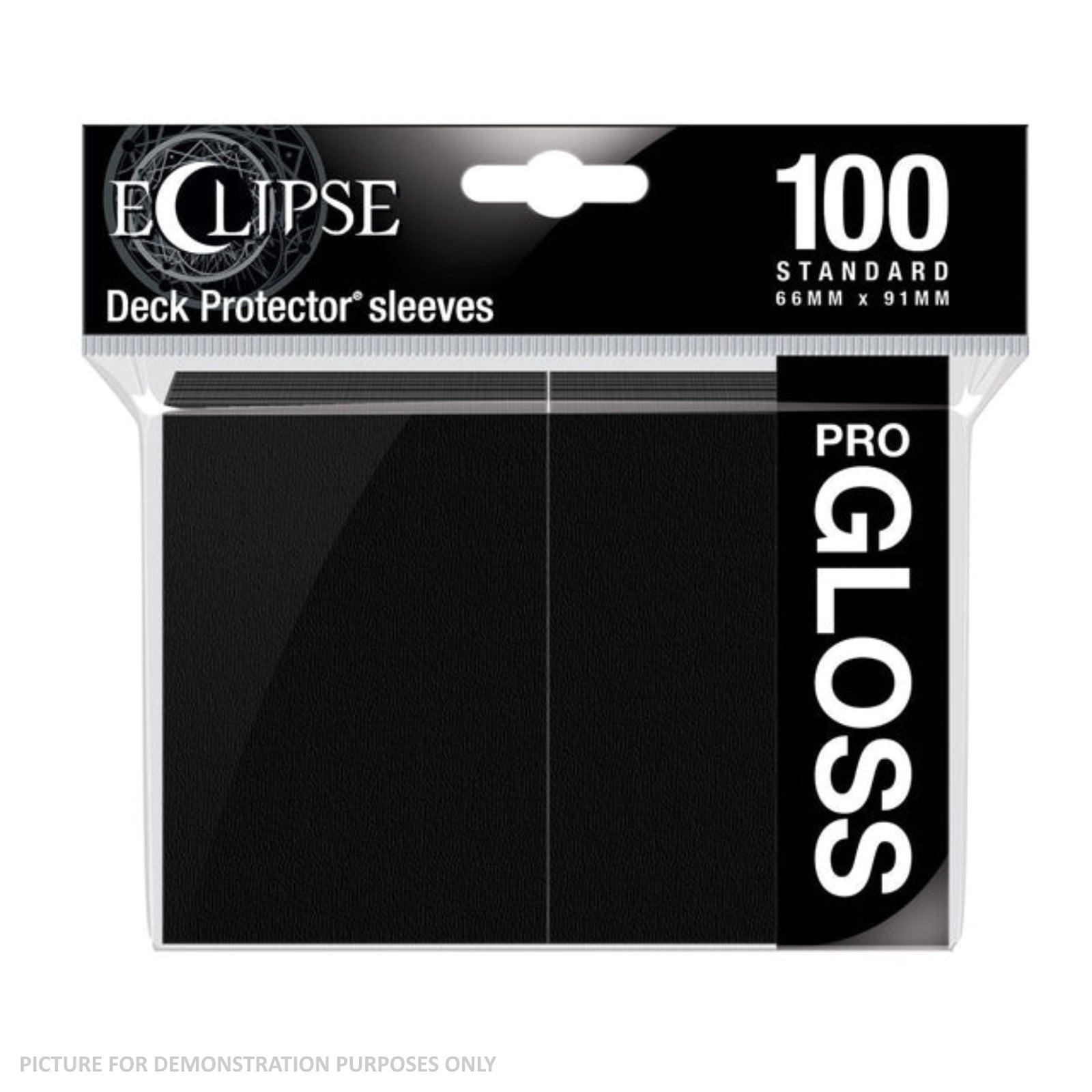 Ultra Pro Eclipse Gloss Standard Deck Protector Sleeves 100ct - Black